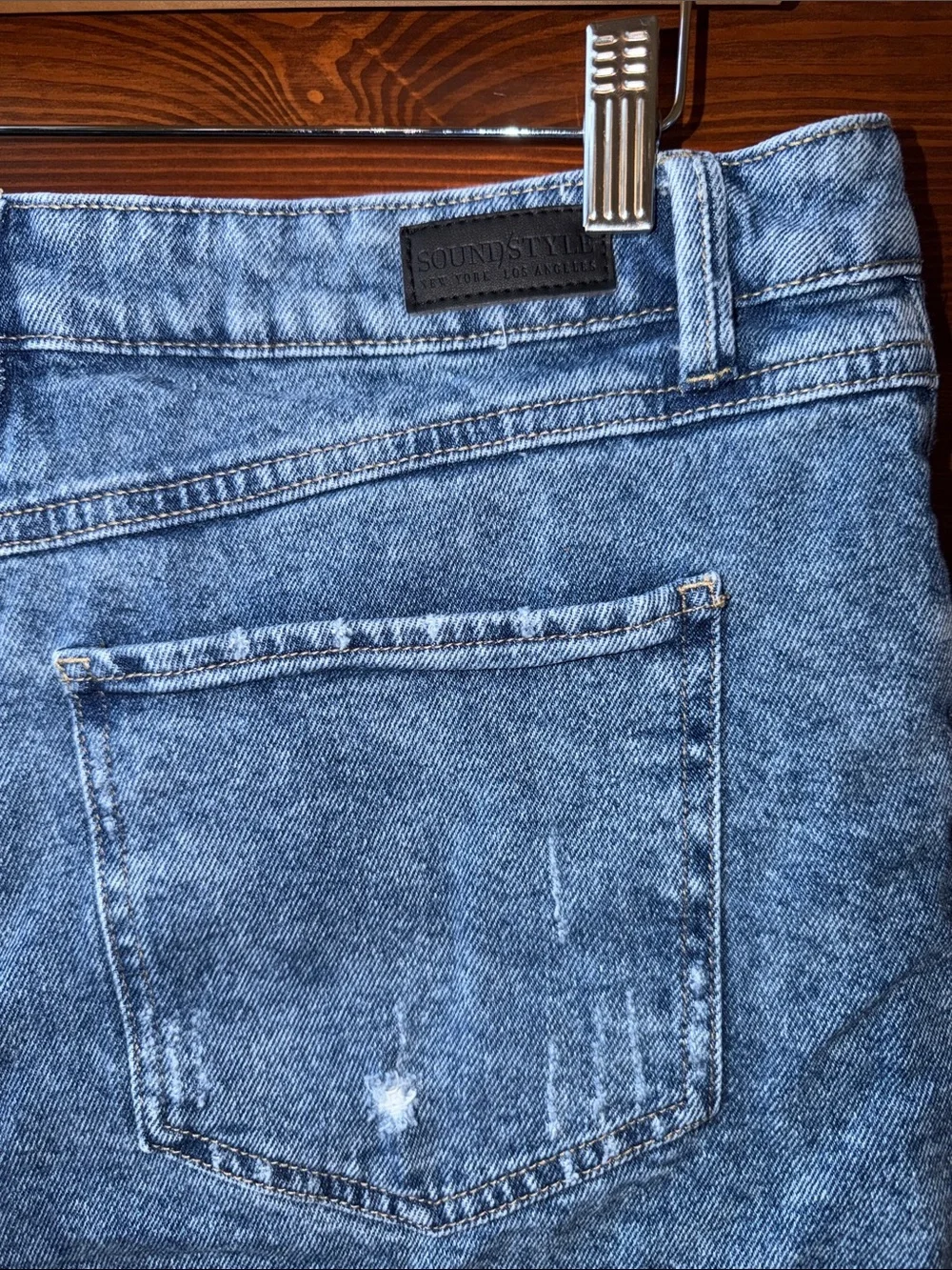 Soundstyle Vintage Stretch Hope High Rise Distressed Denim Shorts